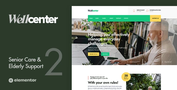 Wellcenter β Senior Care & Support WordPress Theme