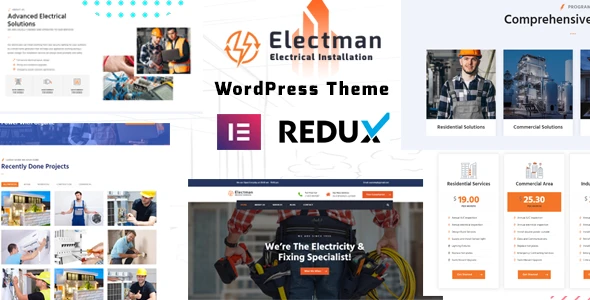 Electman β Electricity Services WordPress Theme