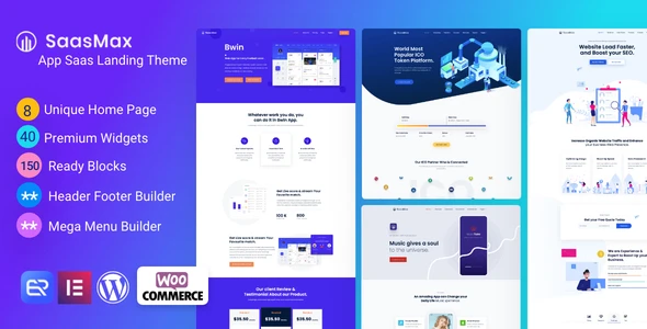 Saasmax β Saas Startup WordPress Theme