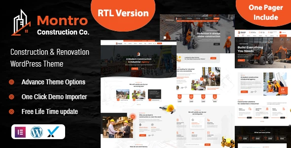 Montro β Construction WordPress Theme RTL Ready