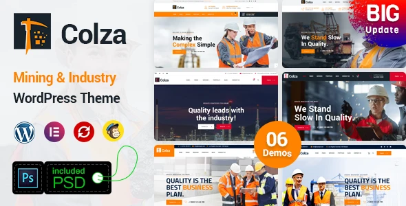 Colza β Mining & Industry WordPress Theme