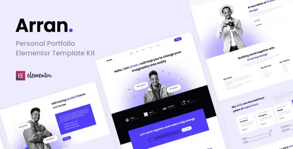 Arran β Personal Portfolio Elementor Template Kit
