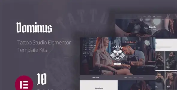 Dominus β Tattoo Studio Elementor Template Kits