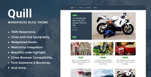 Quill Blog β Responsive Minimal WordPress theme