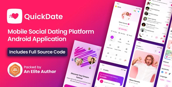 QuickDate Android β Mobile Social Dating Platform Application
