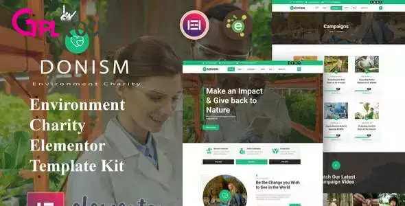 Donism β Environment Charity Elementor Template Kit
