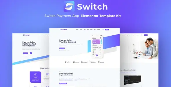Switch β Payment App Elementor Template Kit