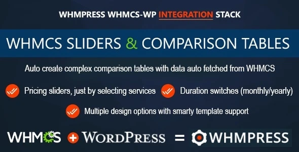WHMCS Pricing Sliders and Comparison Tables β WHMpress Addon