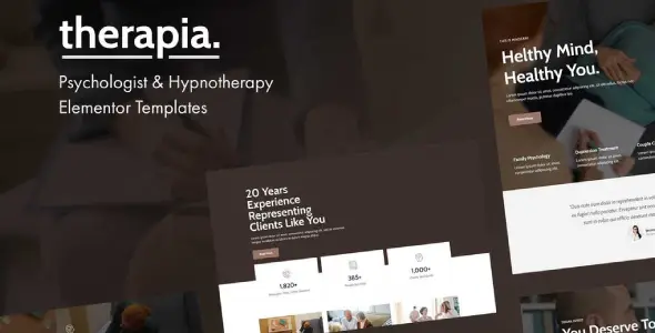 Therapia β Psychologist & Hypnotherapy Elementor Templates