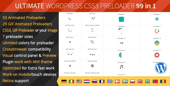 Ultimate WordPress Preloader β 99 CSS3 Preloaders