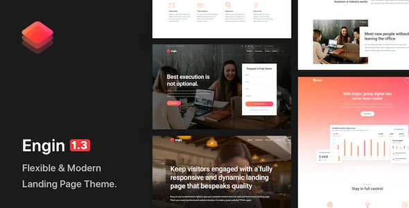 Engin β Multipurpose Landing Page WordPress Theme