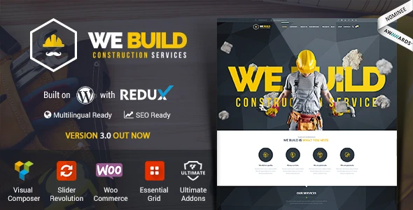 We Build β Construction WordPress Theme