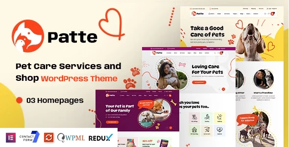 Patte β Pet Care & Pet Shop WordPress Theme
