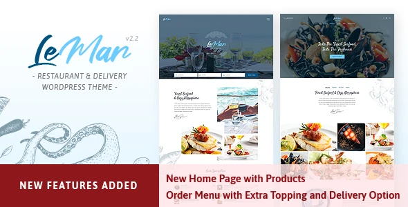 LeMar β Seafood Restaurant WordPress Theme