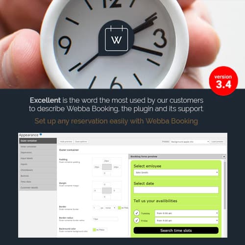 Webba Booking β WordPress Appointment & Reservation plugin