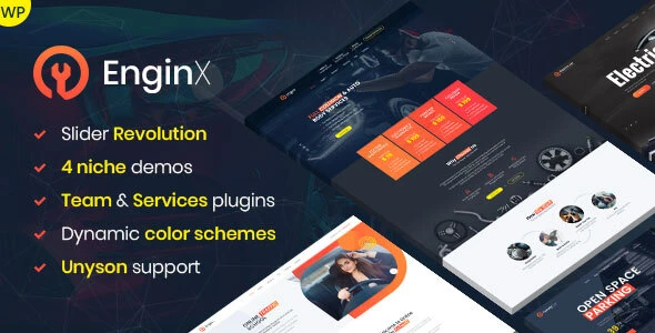 EnginX β Auto Repair Service WordPress Theme