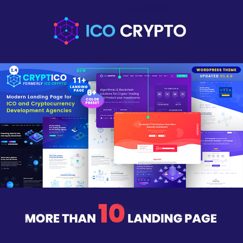 Cryptico β ICO Crypto Landing & Cryptocurrency WordPress Themeβ
